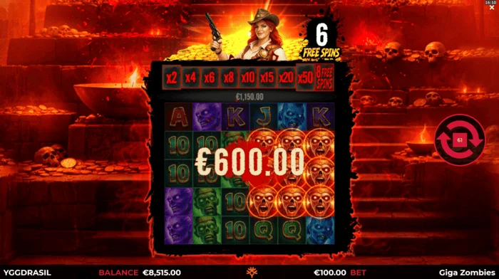 Giga Zombies - win during Free Spins